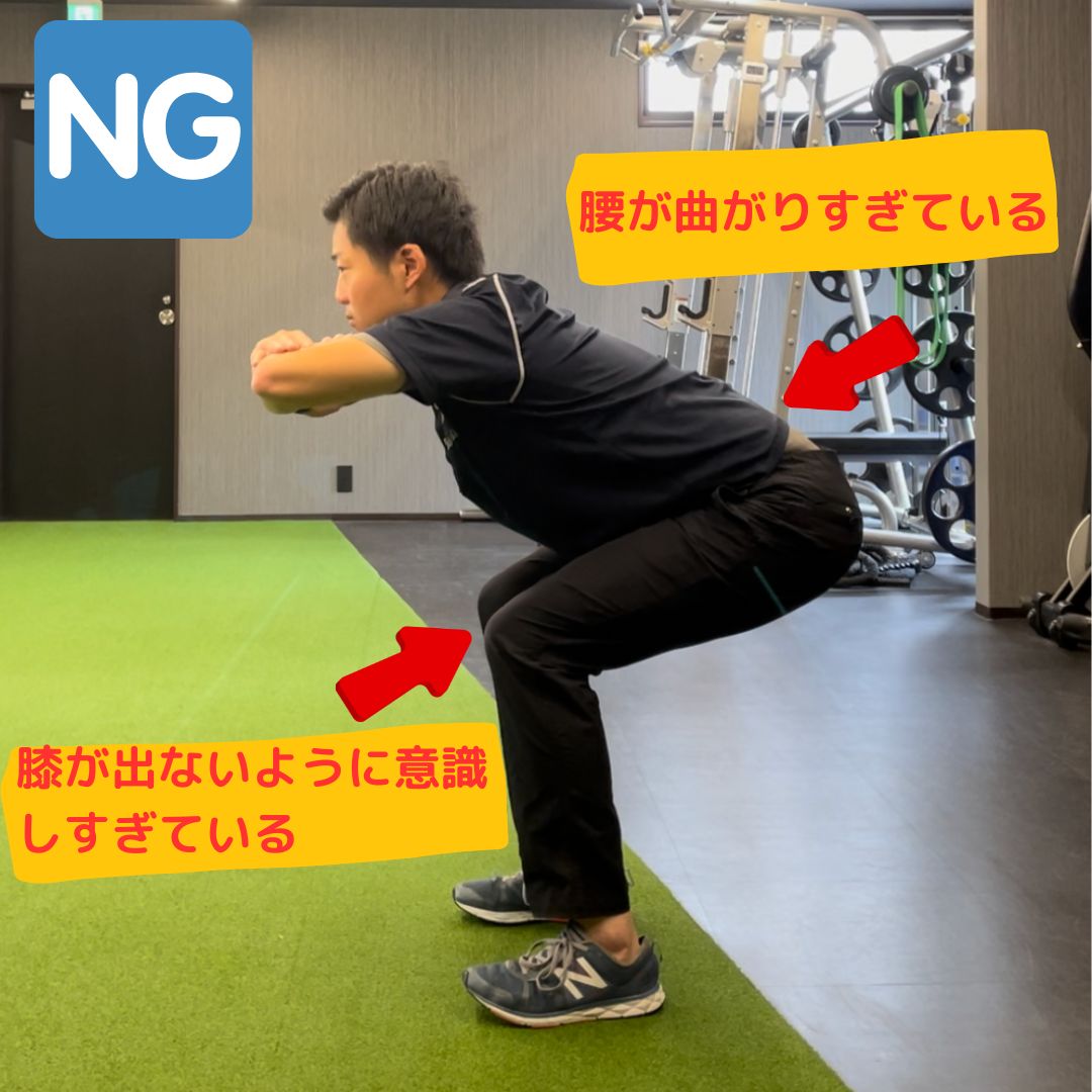 スクワットの上半身の傾き